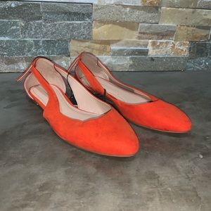 Zara orange & reddish ballet flats